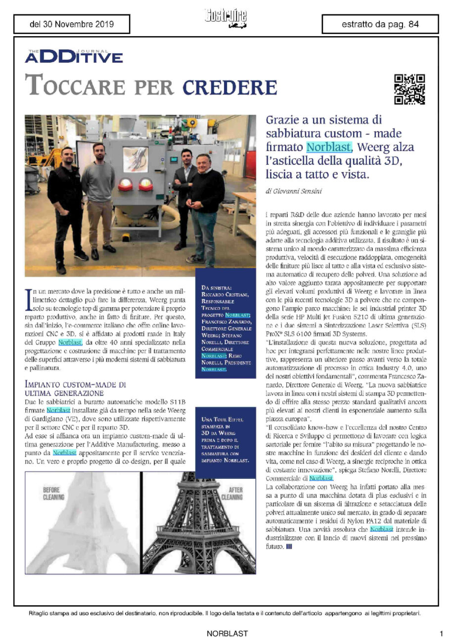articolo-TOCCARE-PER-CREDERE-norblast